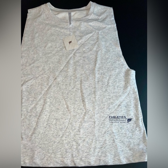 Fabletics Women's Soft Gray Terry Tank Oversized Size Medium NWT - Picture 3 of 8